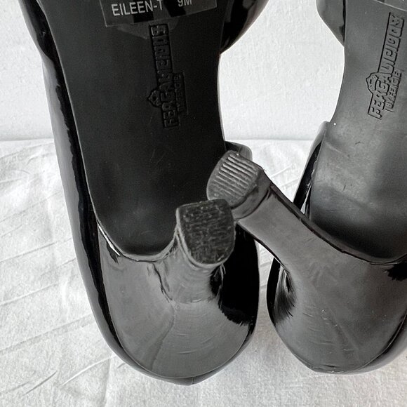 Fergalicious Black Patent Leather Heels, "Eileen-T" Peek-a-boo Toe, Size 9, EUC! - Picture 14 of 14